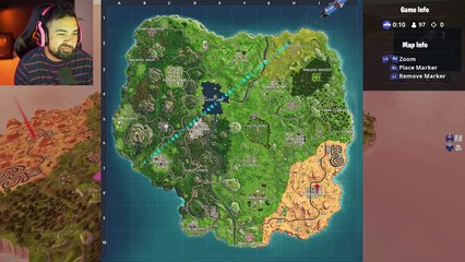 "Search Between A Gas Station, Soccer Pitch, And A Stunt Mountain" FORTNITE MAP LOCATION