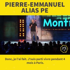 On dirait que Pierre-emmanuel Alias PE a quelques soucis avec les Parisiens !  Merci Montreux Comedy !