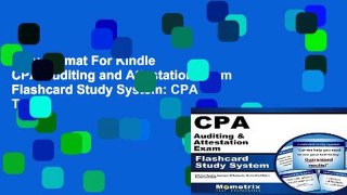 Any Format For Kindle  CPA Auditing and Attestation Exam Flashcard Study System: CPA Test