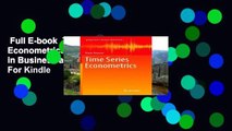 Full E-book  Time Series Econometrics (Springer Texts in Business and Economics)  For Kindle