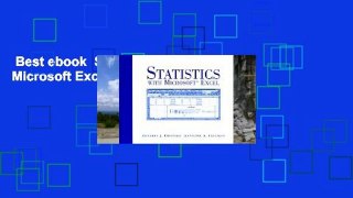 Best ebook  Statistics with Microsoft Excel  Review