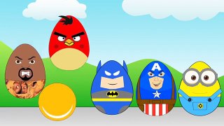 Gumball Machine Surprise Eggs Luke Cage Angry Birds Batman Minions Learning Color Educatio