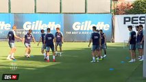 Messi y los internacionales españoles siguen entrenándose en Barcelona