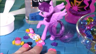 DIY Orbeez Pink Sparkle Glitter Slime! Make Your Own MLP Twilight Sparkle SQUISHY Putty JA