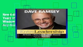 New E-Book EntreLeadership: 20 Years of Practical Business Wisdom from the Trenches For Any device