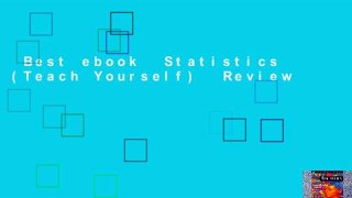 Best ebook  Statistics (Teach Yourself)  Review