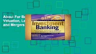 About For Books  Investment Banking: Valuation, Leveraged Buyouts, and Mergers and Acquisitions