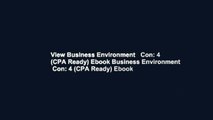 View Business Environment   Con: 4 (CPA Ready) Ebook Business Environment   Con: 4 (CPA Ready) Ebook