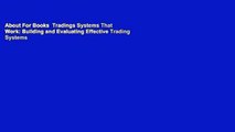 About For Books  Tradings Systems That Work: Building and Evaluating Effective Trading Systems