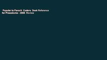 Popular to Favorit  Coders  Desk Reference for Procedures - 2006  Review