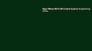 Open EBook MATLAB Control Systems Engineering online