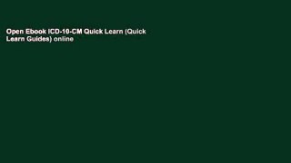 Open Ebook ICD-10-CM Quick Learn (Quick Learn Guides) online
