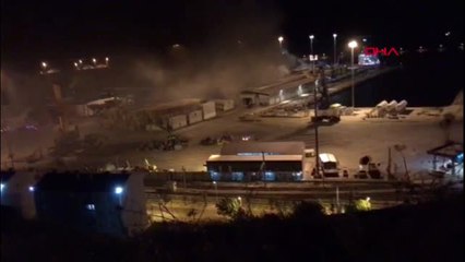 Balıkesir - Bandırma'da Gemi Yükleyen Vinç Alev Aldı