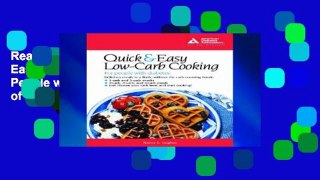 Reading Full The Quick and Easy Low-Carb Cookbook for People with Diabetes free of charge