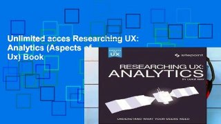 Unlimited acces Researching UX: Analytics (Aspects of Ux) Book