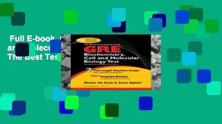 Full E-book  GRE Biochemistry, Cell and Molecular Biology Test: The Best Test Preparation (REA