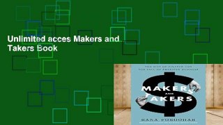Unlimited acces Makers and Takers Book