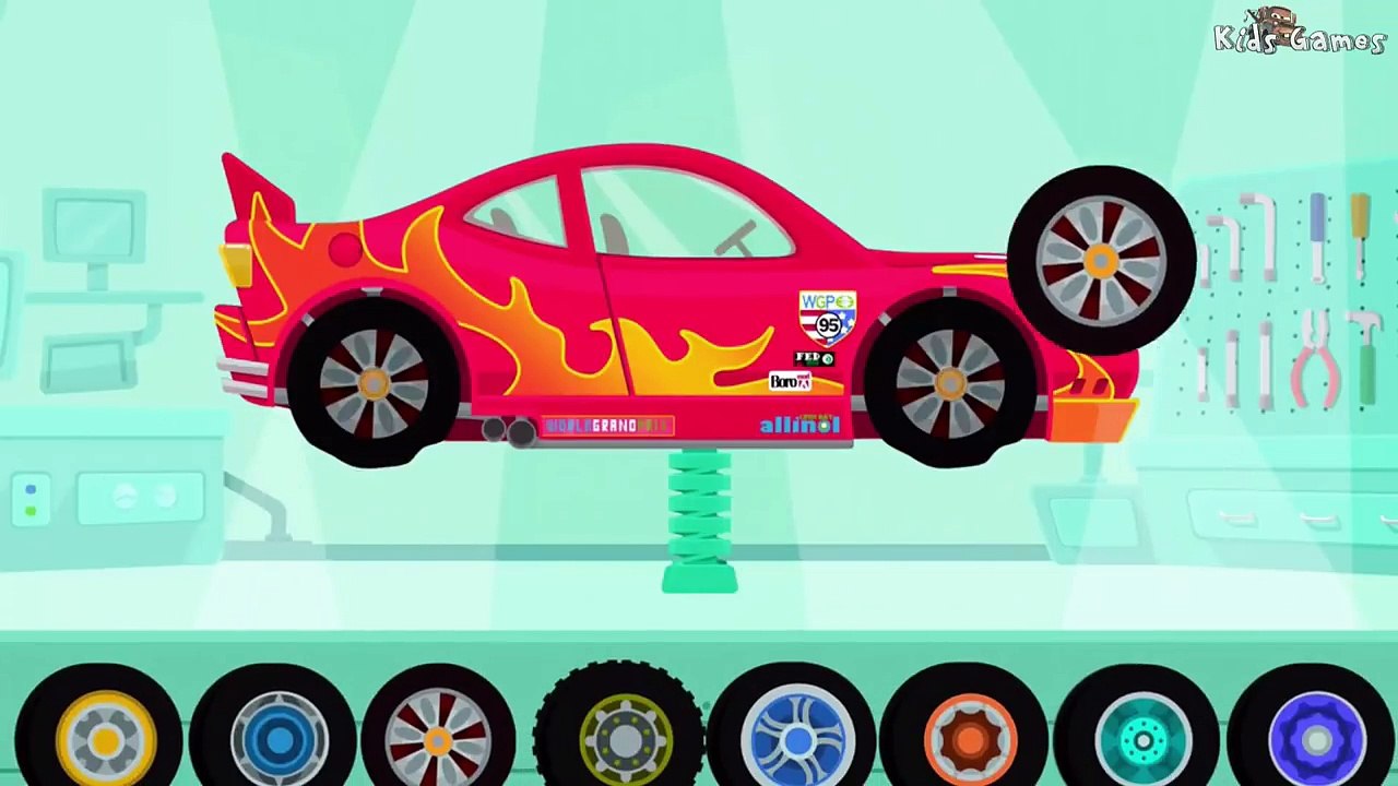 Dinosaur Monster Truck Cartoons : Dinoco, McQueen Cars Car Build, Driving Truck Driver For