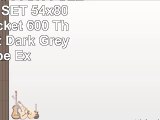 EGYPTIAN COTTON FULL XL SHEET SET 54x80 8 Deep Pocket 600 Thread Count Dark Grey Stripe