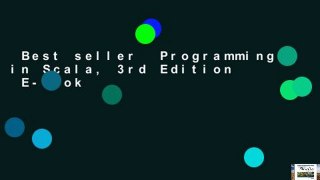 Best seller  Programming in Scala, 3rd Edition  E-book