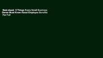 Best ebook  5 Things Every Small Business Owner Must Know About Employee Benefits  For Full