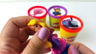 Cups Play Doh Pororo Spiderman Disney Princess Paw Patrol Surprise Toys Learn Colors for K