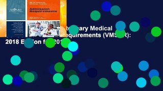 About For Books  Veterinary Medical School Admission Requirements (VMSAR): 2018 Edition for 2019