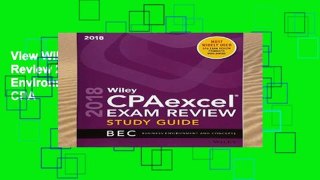 View Wiley CPAexcel Exam Review 2018 Study Guide: Business Environment and Concepts (Wiley CPA