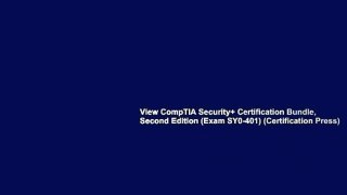 View CompTIA Security+ Certification Bundle, Second Edition (Exam SY0-401) (Certification Press)