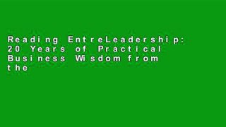 Reading EntreLeadership: 20 Years of Practical Business Wisdom from the Trenches For Ipad