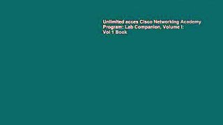 Unlimited acces Cisco Networking Academy Program: Lab Companion, Volume I: Vol 1 Book