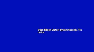 Open EBook Craft of System Security, The online