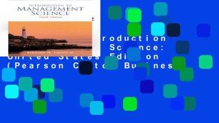 New Trial Introduction to Management Science: United States Edition (Pearson Custom Business