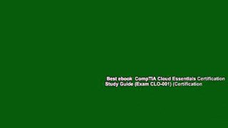 Best ebook  CompTIA Cloud Essentials Certification Study Guide (Exam CLO-001) (Certification