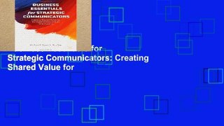 Popular to Favorit  Business Essentials for Strategic Communicators: Creating Shared Value for