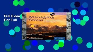 Full E-book  Managing Stress  For Full