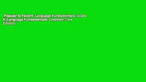 Popular to Favorit  Language Fundamentals, Grade 6 (Language Fundamentals: Common Core Edition)