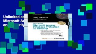 Unlimited acces Real World Microsoft Access Database Protection and Security Book
