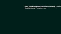 Open Ebook Advanced Cbct for Endodontics: Technical Considerations, Perception, and