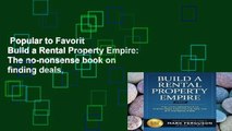 Popular to Favorit  Build a Rental Property Empire: The no-nonsense book on finding deals,