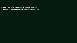 Ebook CPT 2016 Professional Edition (Current Procedural Terminology (CPT) Professional) Full