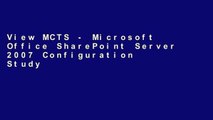 View MCTS - Microsoft Office SharePoint Server 2007 Configuration Study Guide: Exam 70-630 online