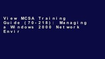 View MCSA Training Guide (70-218): Managing a Windows 2000 Network Environment (MCSE Training