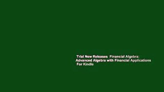 Trial New Releases  Financial Algebra: Advanced Algebra with Financial Applications  For Kindle