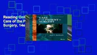 Reading Online Alexander s Care of the Patient in Surgery, 14e For Kindle