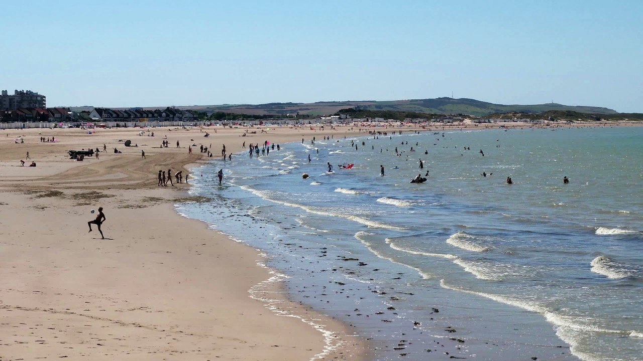 timelapse plage de Calais maree montante