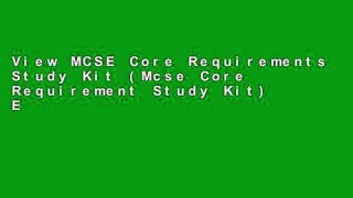 View MCSE Core Requirements Study Kit (Mcse Core Requirement Study Kit) Ebook