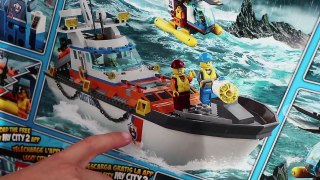 Lego City Coast Guard Headquarters Epic Sea Rescue Mission + Time Lapse Build!