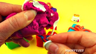 Play Doh Surprise Egg Birthday Presents Spiderman Spongebob Cars 2 Disney Frozen Shopkins