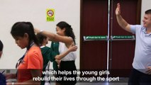 Syrian refugee girls pursue squash dreams in Hong Kong
